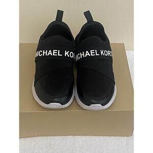 Michael Kors Women’s Slip On Scuba Mix Media Trainer Sneakers Size 8 Black